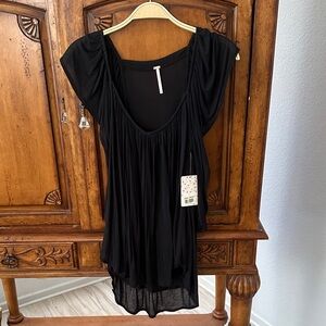 Free People Black Tunic Top